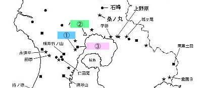 九州縦貫自動車道関連の遺跡分布図