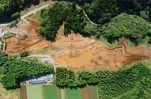 福山城ケ尾遺跡全景